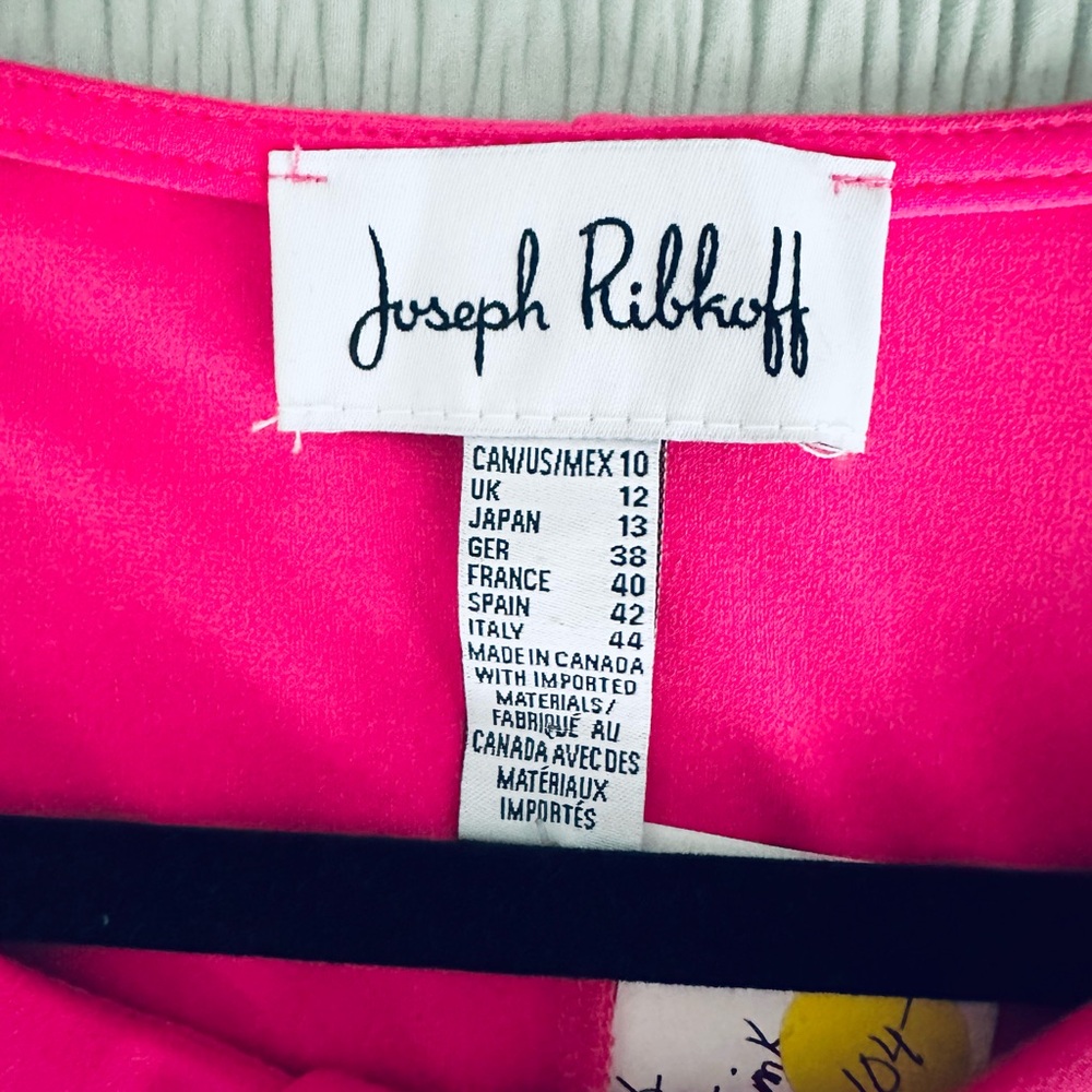NWT Joseph Ribkoff Bright Fuchsia Sleeveless Blouse / 10 - Picture 4 of 8